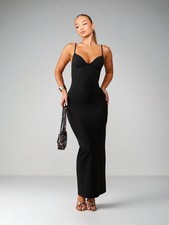 Sweetheart Neck Bodycon Maxi Dress for Evening Events