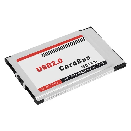PCMCIA to USB 2.0 CardBus Dual 2 Port 480M Card Adapter for Laptop PC5340