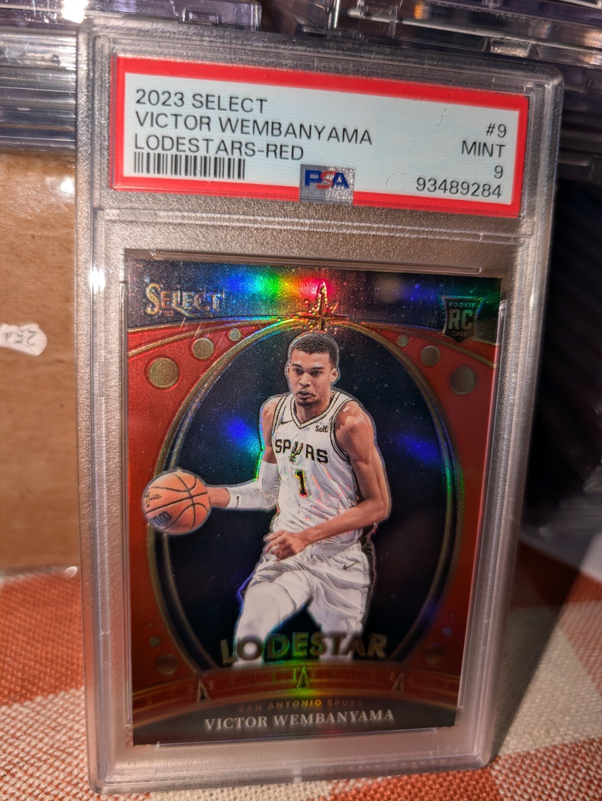 2023-24 Panini Select - Lodestars Victor Wembanyama #9 Red Prizm (RC) PSA 9