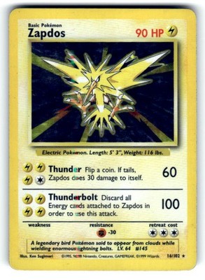 Base Set #016/102 Zapdos