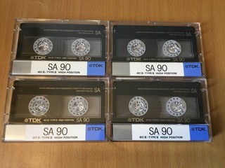 4x TDK SA90 Chrome Tapes.