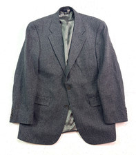 Brooks Brothers 42R Gray Black Herringbone Soft Tweed Blazer Jacket Sport Coat