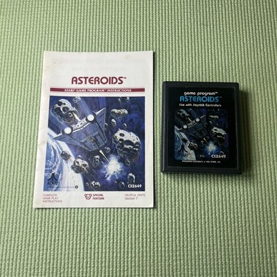 Asteroids (Atari 7800, 1986) Tested and Working - with manual  