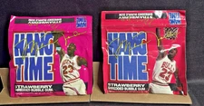 🔥2x 90s Michael Jordan “Hang Time” Strawberry Shredded Bubble Gum Packs-NEW! 🔥