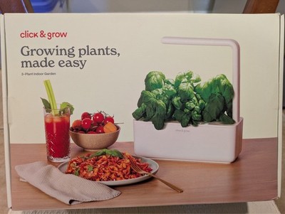 Click & Grow Smart Garden 3 Indoor Herb Kit w/ Grow Light + 3 Basil Pods - NEW