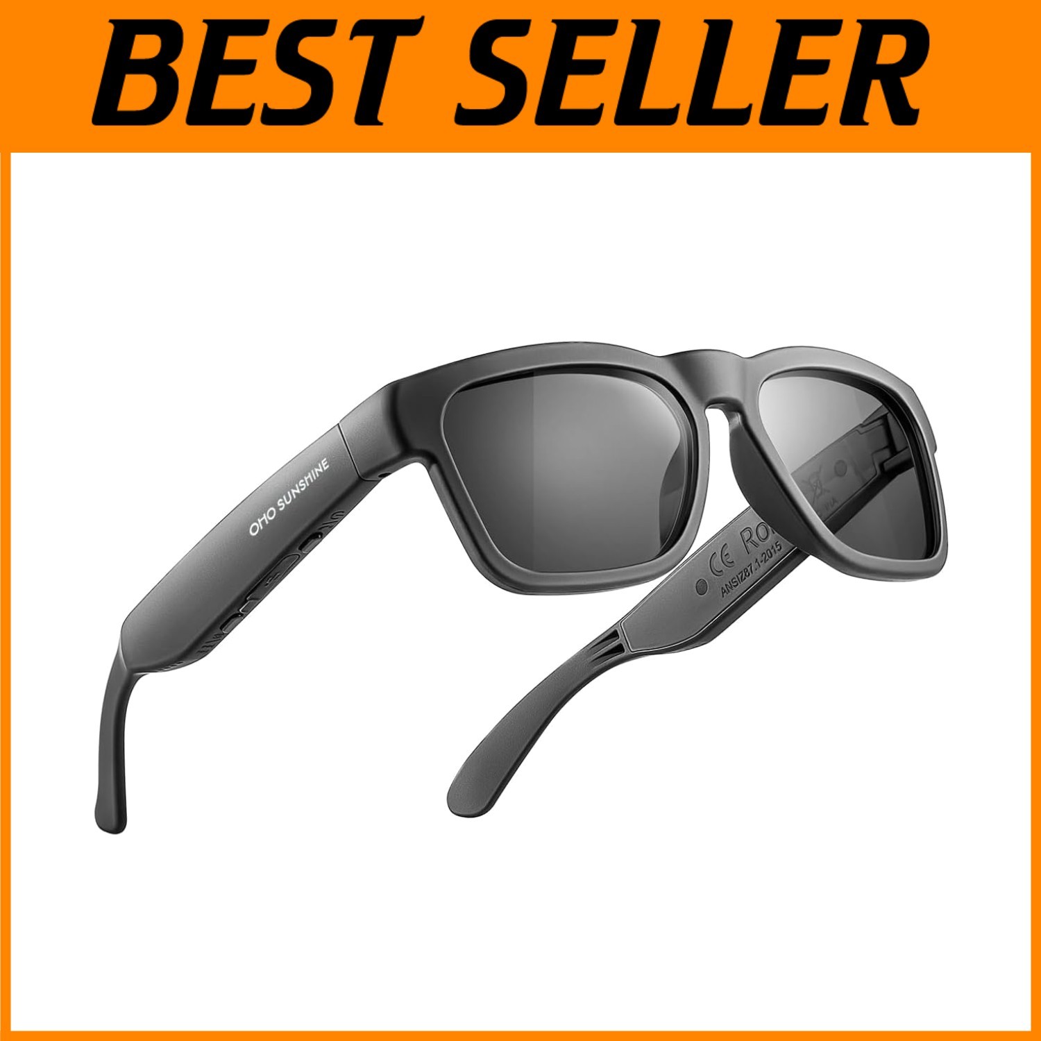 Unisex Polarized Smart Glasses with Long Battery Life and Voice Control