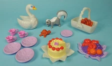 2003 Mattel BARBIE SWAN LAKE Enchanted Forest Playset PARTS Lot of 14 pieces