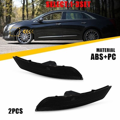 For Cadillac XTS 2013-17 Smoked Lens LED Side Marker Light Lamp Cover Front 2-6X