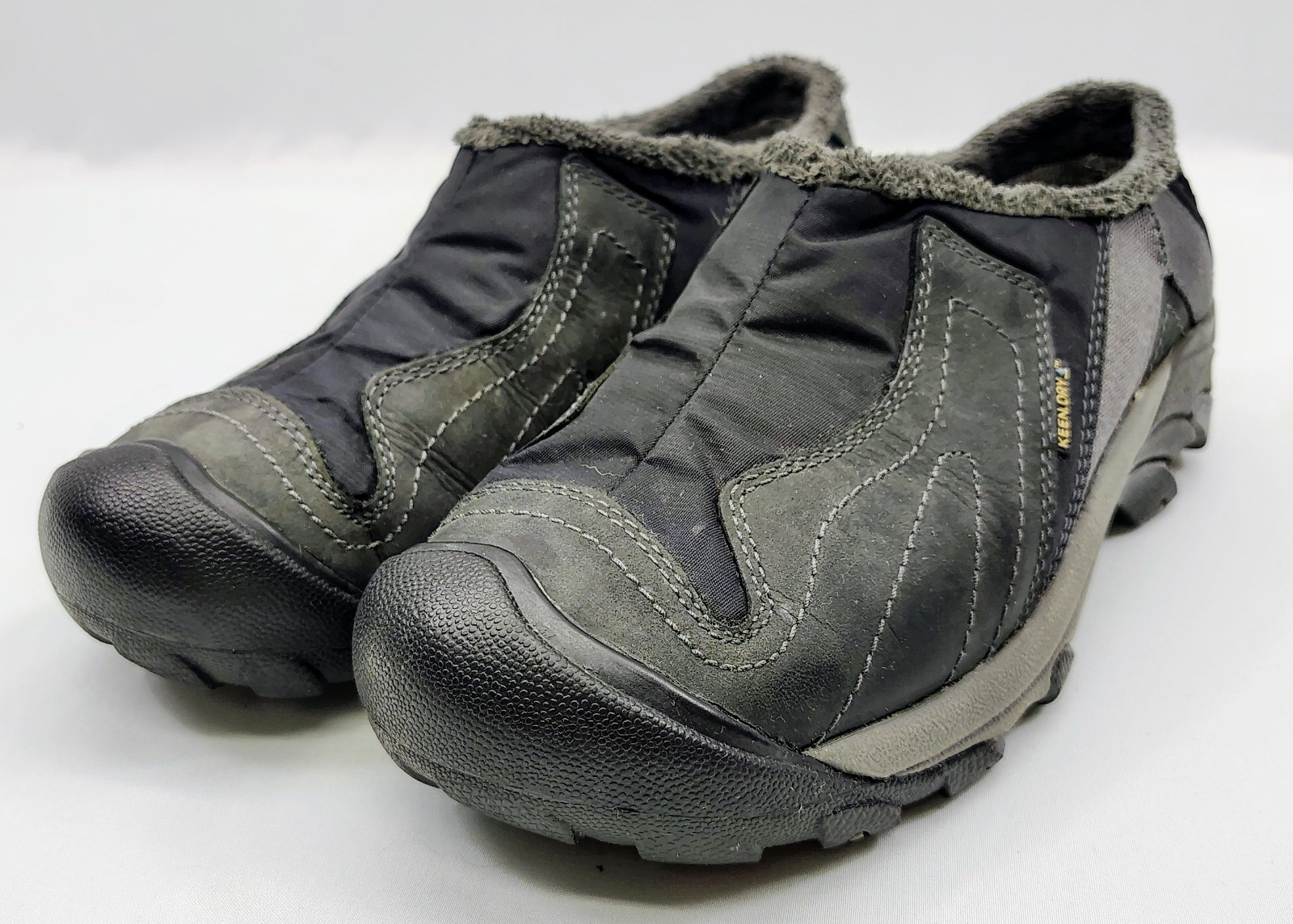 Zoccoli scarpe KEEN DRY donna taglia 7 invernali slip on nero grigio impermeabili isolati