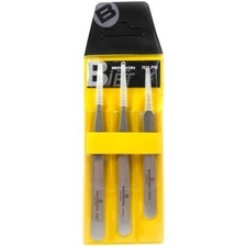 Bergeon 7024-P03 SET OF 3 Nonmagnetic Stainless Steel Tweezers BJET SWISS MADE