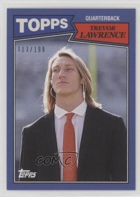 2021 Topps X Trevor Lawrence Blue 103/199 Trevor Lawrence #26 Rookie RC o7m