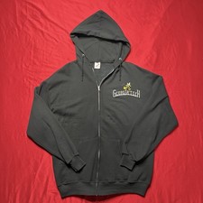 Vintage Georgia Tech Yellow Jackets Zip Hoodie Sweatshirt Black XL Jerzees USA