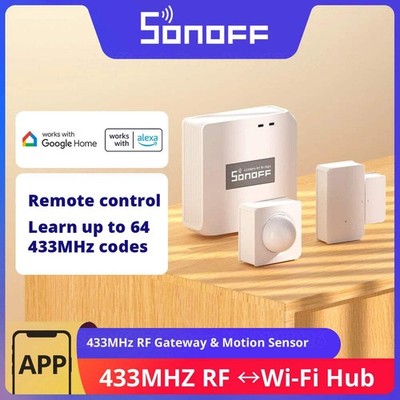SONOFF RF Bridge R2 433MHz Gateway DW2 PIR3 Tür Fenster Bewegungssensor Sprachsteuerung