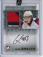 2012-13 ITG Superlative Volume 3 Gold 1/1 Cody Ceci #PAP-CC Auto