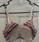 VICTORIA'S SECRET MULTI COLORED STRIPED DEMI BODY BRA- Sz 32DD-PUSH UP- TSHIRT - — photo 5