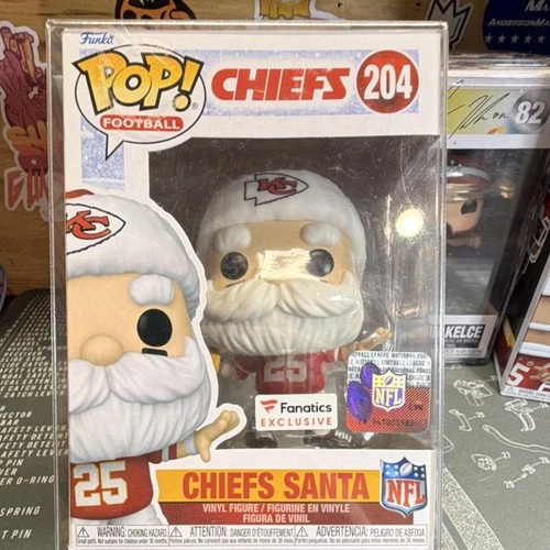 Funko Pop! Football Chiefs Santa #204 Fanatics Exclusive NFL Figure