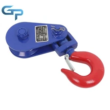 4 Ton Snatch Block with Hook 4.5" Sheave 1/2" Wire Rope for Flatbed Tow Truck