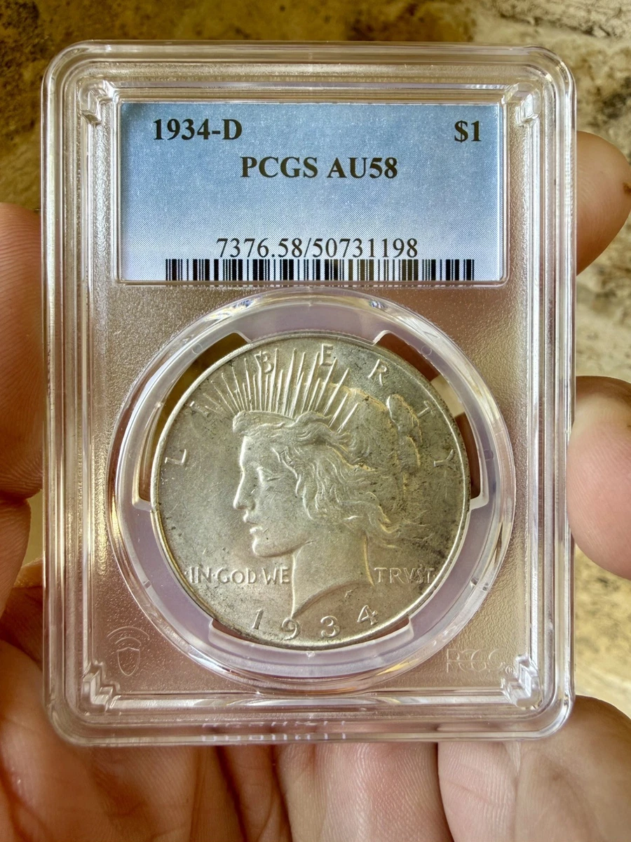AU 58 Graded 1934 Year Peace Dollars (1921-1935) for sale | eBay