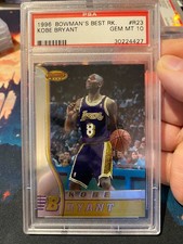 1996 Bowmans Best Kobe Bryant PSA 10 Rookie Card. rookie card picture