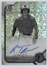 2022 Bowman Chrome Black & White Mini-Diamond Refractor Reed Trimble Auto 0ok8