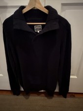 Fat Face Jumper Hove Chunky Knit NAVY Heavyweight Fisherman Men  s Sweater M NWOT