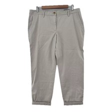 Talbots Pants Womens Sz 12P Chino Beige Relaxed Supersoft Mid Rise Stretchy New