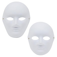 Blank Mache Masks to Decorate - 24-Pack White, 2 Sizes - Masks to Paint Cus...
