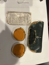 Vintage Rayex CLIP ON SUGLASSES Nite Glasses Tele-Vuer, Yellow Tint with Case.