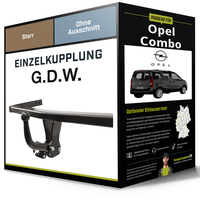 Starre AnhäNgerkupplung für Opel Combo 06.2018-Jetzt Typ K9 G.D.W. NEU AHK