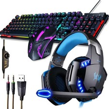 PC Gaming Gamer Keyboard & Mouse Bundles RGB ...