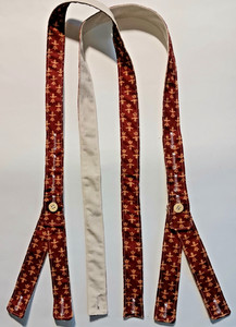 Civil War Suspenders RUST RED/GOLD for TALL Person Period Hand Crank Machine