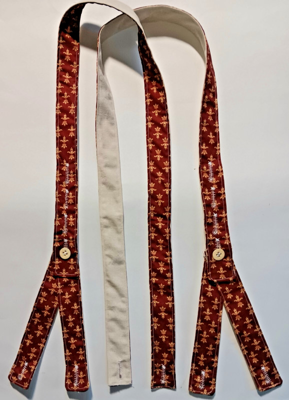 Civil War Suspenders RUST RED/GOLD for TALL Person Period Hand Crank Machine