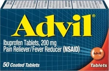 Advil Ibuprofen Tabs 200mg 50 Count Enteric Coated Expiration 6/2028
