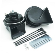 12V Loud Car Horn, Waterproof Dual-Tone Kit - Universal 12V car horn Black