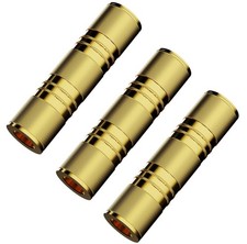 BERLAT 3.5mm Female to aux Adapter, Stereo Jack gold