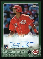 2015  Topps Chrome  Yorman Rodriguez #AR-YR Green Refractor Reds 18/99, AUTO