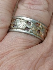 Vintage Hearts Cut Out 925 Band Ring