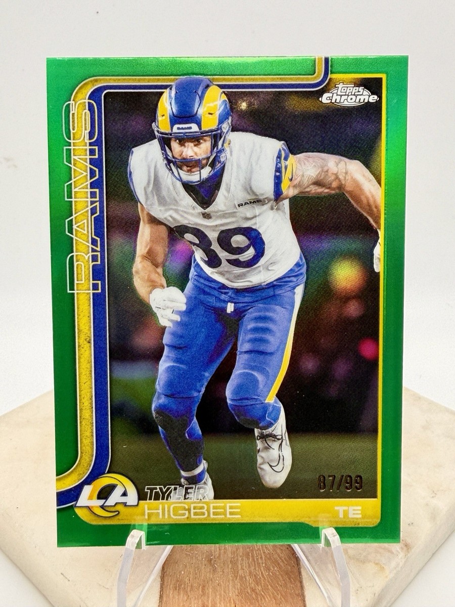 2025 Topps Chrome Tyler Higbee /99 GREEN REFRACTOR #172 Los