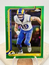 2025 Topps Chrome Tyler Higbee /99 GREEN REFRACTOR #172 Los Angeles Rams