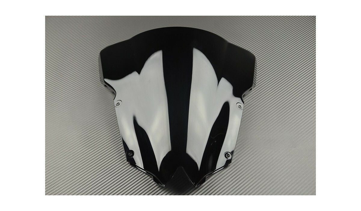 Bulle double courbure anti-vent pour YAMAHA YZF R6 2008-2016 noir