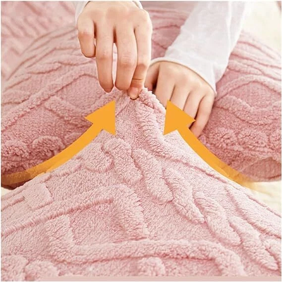 Funda protectora para sofá seccional chaise lounge gamuza a rayas elástica impermeable Foto 3 de 4