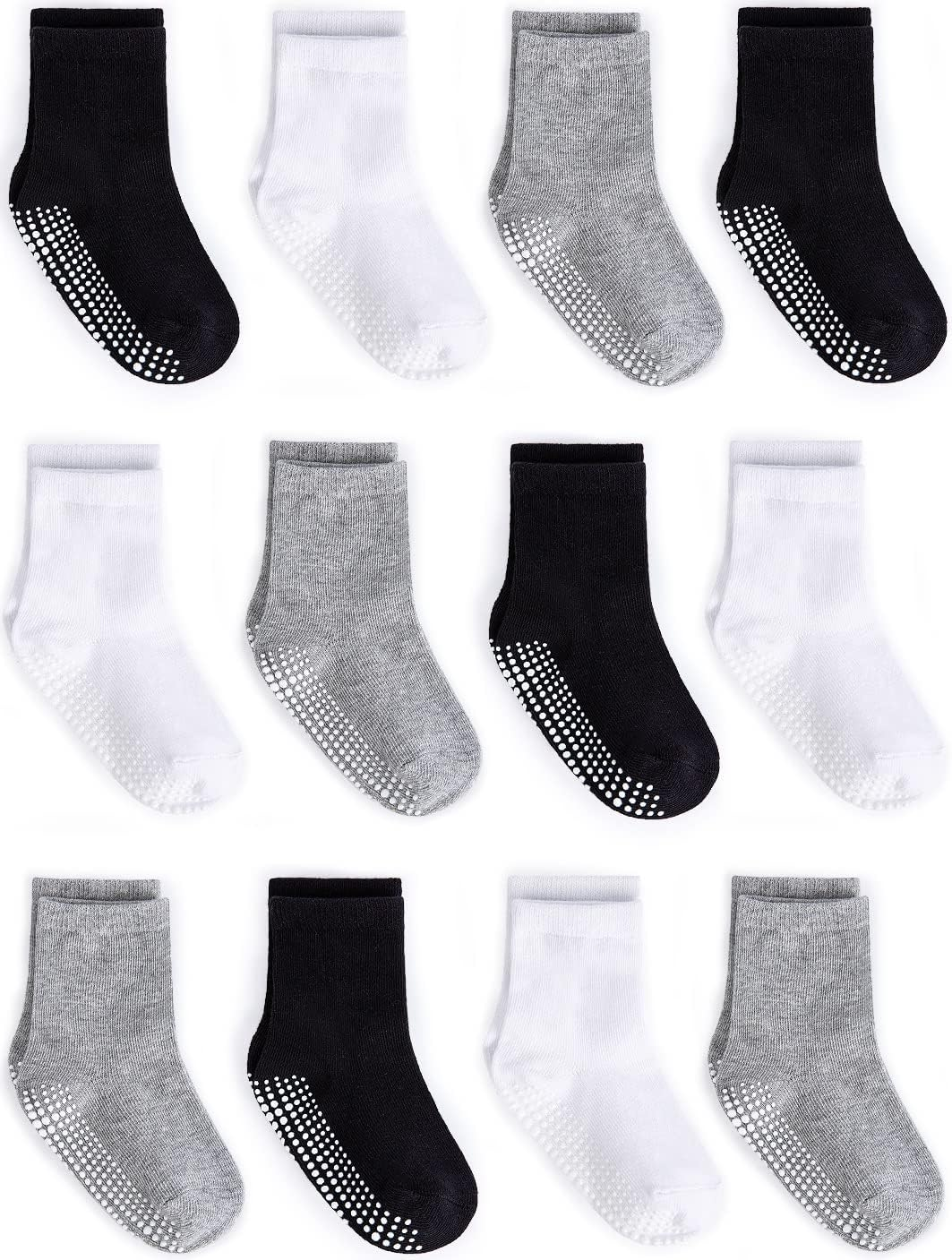 Grip Crew Socks with Non Slip/Anti Skid Soles for Baby Infants Toddlers Kids Boy-image