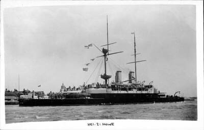 British Royal Navy Battleship Cruiser HMS Howe SHIPPING NAVAL OLD PHOTO