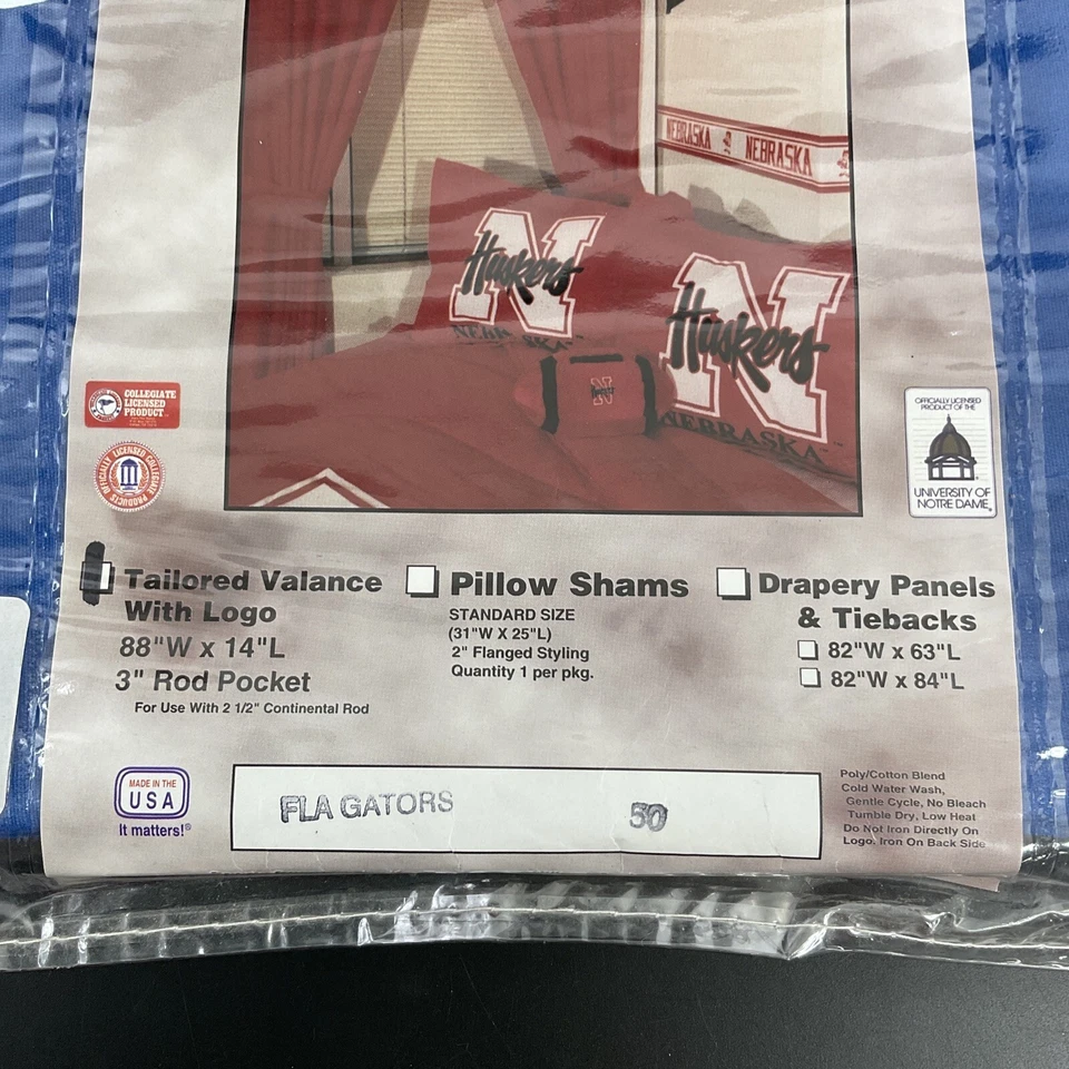 Cenefa de cortina a medida University of Florida Gators 88" X 14" Foto 2 de 4