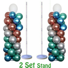 2 Set Balloon Arch Set Column Stand Base Frame Kit Wedding Birthday Party Decor