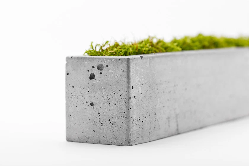 Concrete pot with moss. Housewarming gift. Artificial stone planters - Image 4 of 4