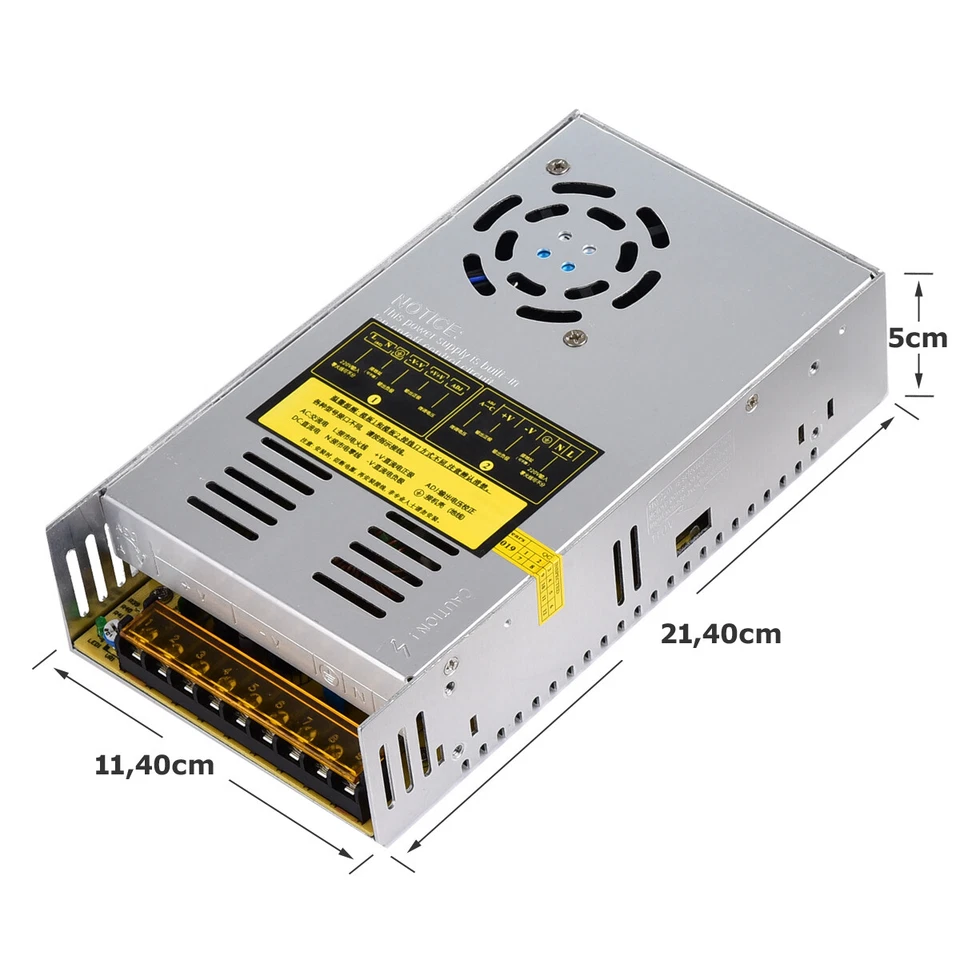 F80C AC /DC Einbaunetzteil Schaltnetzteil Netzteil 230V auf 12V 40A 480W - Bild 3 von 4