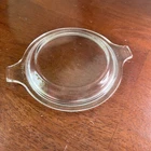 Pyrex Lid With Tab Handles # 680-C-24 Clear Glass Vintage Replacement Lid Only