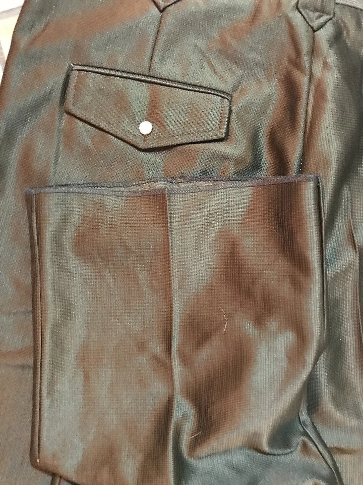 Men's Bronco West Brown Flat Front pants Sz 36 Inseam 38 Unfinished NWT (Inv.M9) - Image 3 of 4