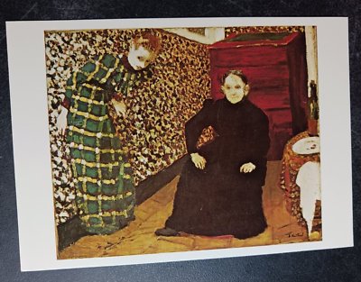 vtg postcard Edouard VUILLARD Mother Sister Artist painting art